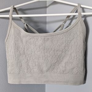 OFFLINE SEAMLESS FLORAL STRAPPY BACK SPORTS BRA